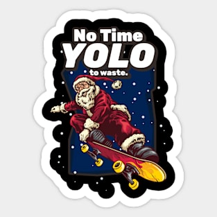 Yolo Santa Claus Christmas Sticker